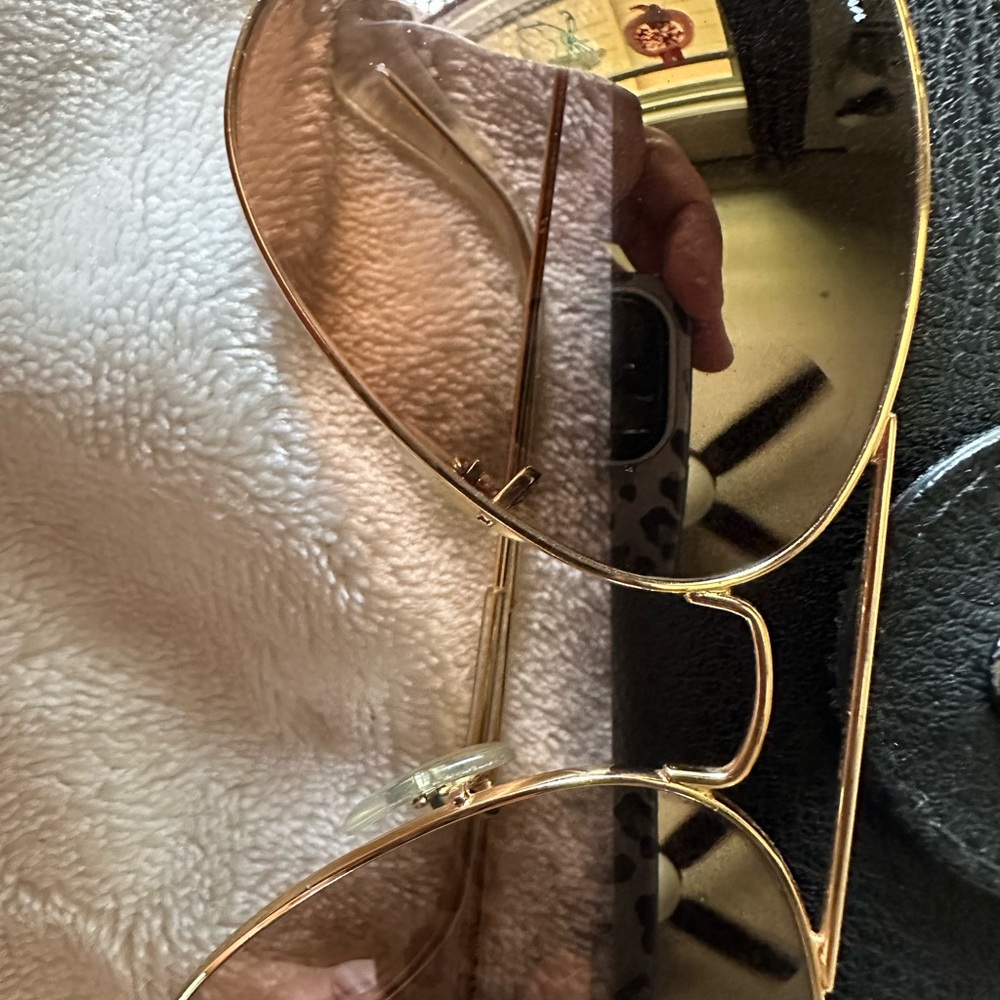 RayBan Gold Aviator Sunglasses